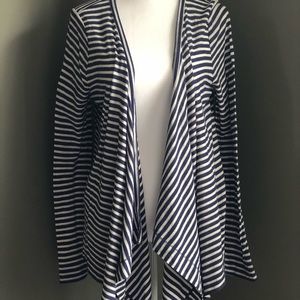 Navy striped cardigan